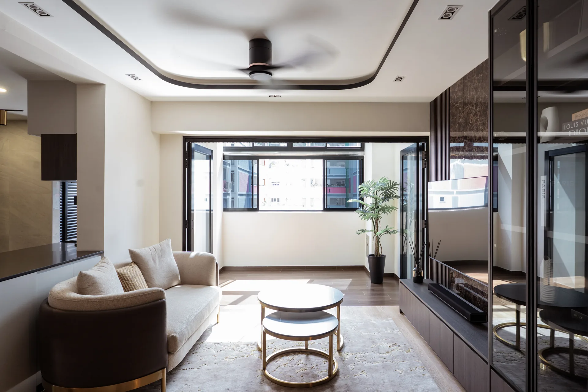 Living room of a maisonette renovated by The Masterplan Studio